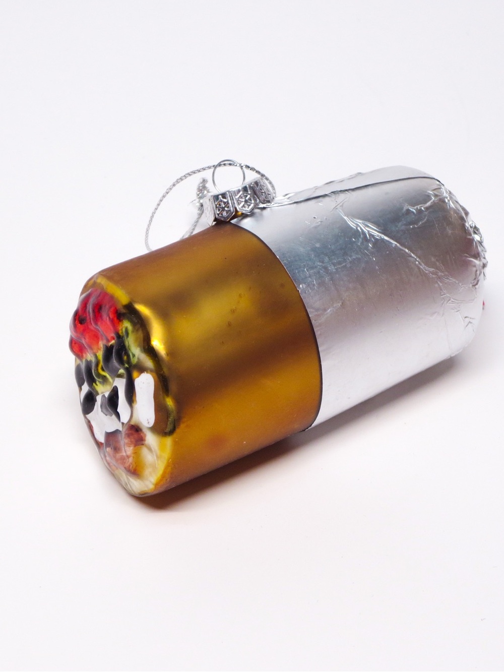 New St. Nicholas Square Glass Burrito Ornament